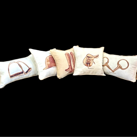 The Vintage Hunt Seat Equestrian English themed pillow 18x18 or 12x20 cover only - Picture 4 of 14